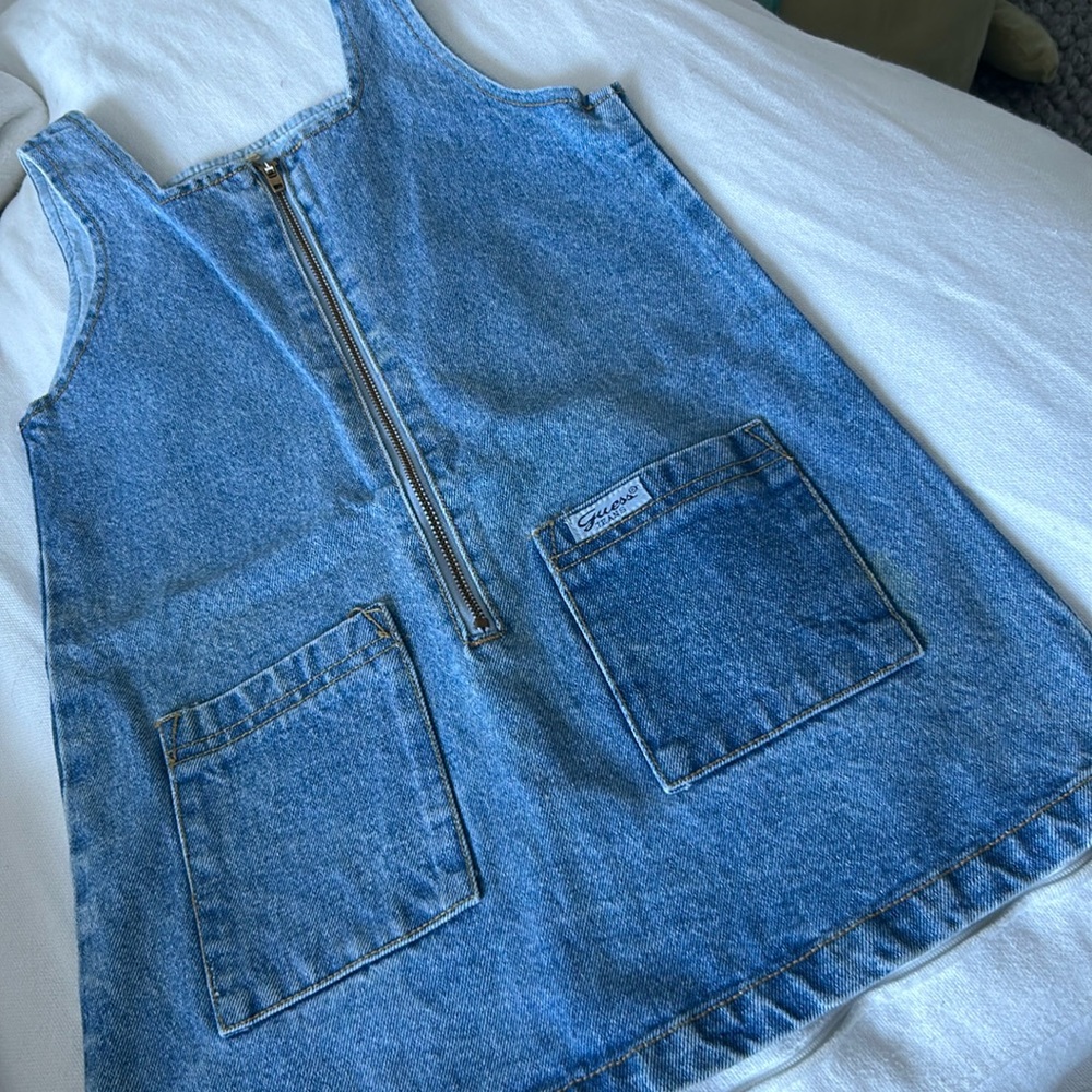 Guess Vintage Denim Duo Pocketed Dress Size 3